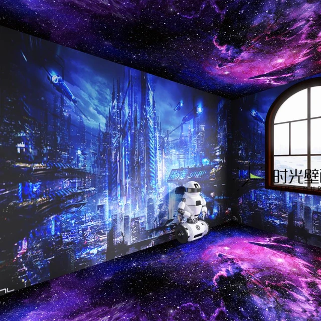 3D Wall Mural Gaming Wallpaper Cyberpunk Graffiti Wallpaper Gaming