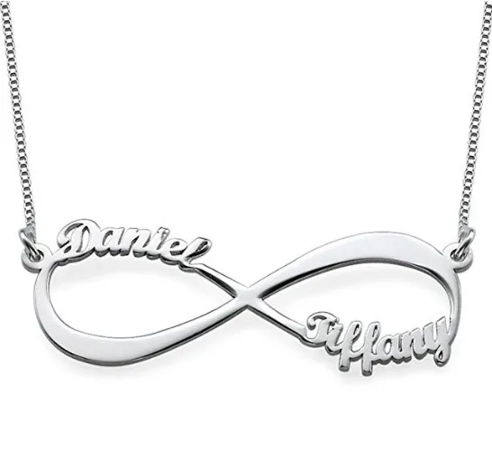 

S925 Fine Silver Infinity 1-4 a Jewelry Personalized Name Customizable Necklace Ornament Manufacturers Direct Selling