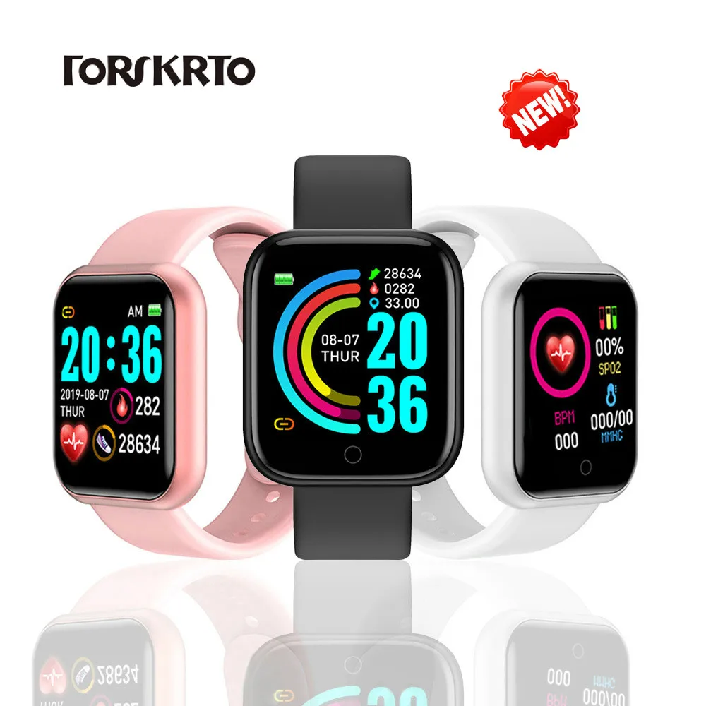 Y68 Smart Watch Fitness Bracelet Activity Tracker Heart Rate Monitor Blood pressure Bluetooth for ios Android VS B57 B58 | Электроника