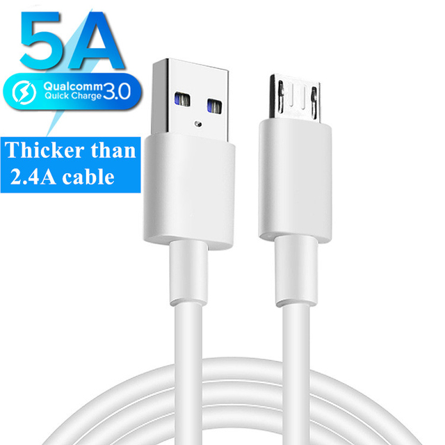 Fast Charging Micro USB Cable Mobile Phone Charger Cord For Samsung S7 Huawei Xiaomi Tablet Android Quick Phone Charge Cables
