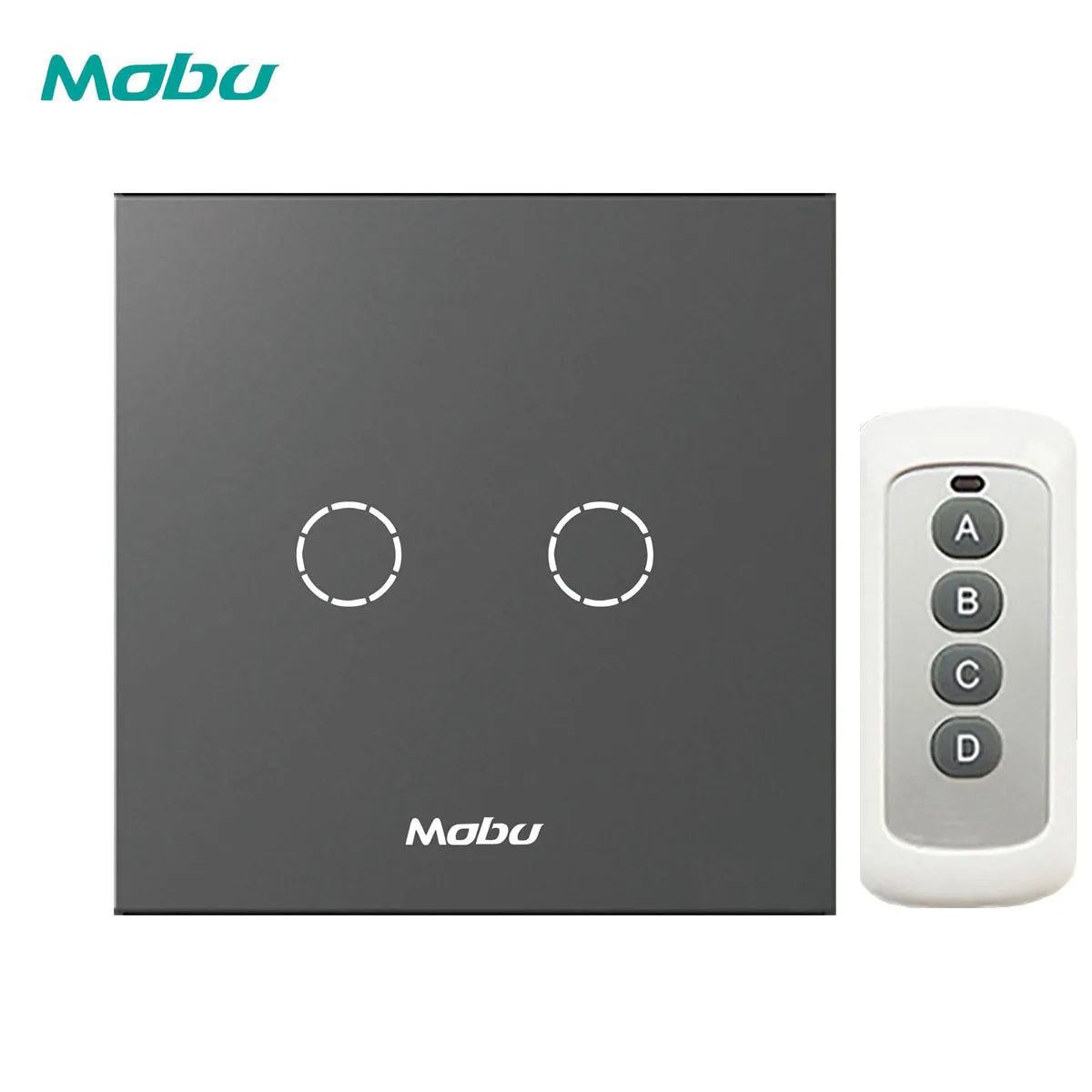 Mobu EU/UK стандартный настенный светильник сенсорный выключатель, использовать с пультом дистанционного управления 2Gang 1-way переключатель с дистанционным управлением