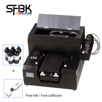 Kaufen A4 Uv Inkjet Drucker Für Flache Objekte, Leder, Kunststoff Und Andere Material Muster Druck Mit Tinte Set Freies Verschiffen