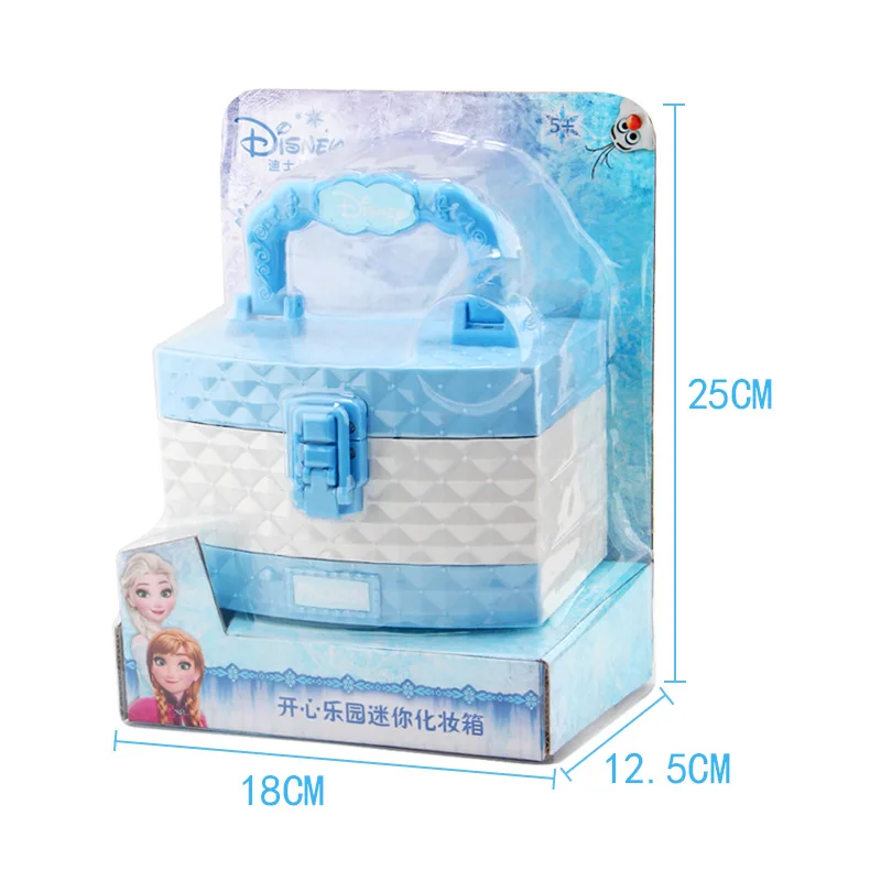 New Disney girls frozen 2 elsa anna princess Makeup suitcase Toys set with box snow White Makeup Box Set kids Toy Gift Makeup Toy Princess Pretend Toys Cosmetics Set Princess Doll