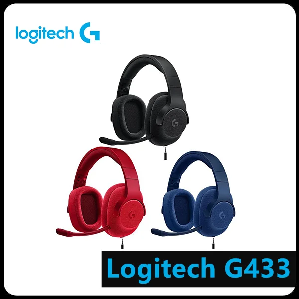 Logitech G433 проводные наушники X 7 1 объемная игровая гарнитура для ПК PS4 Xbox