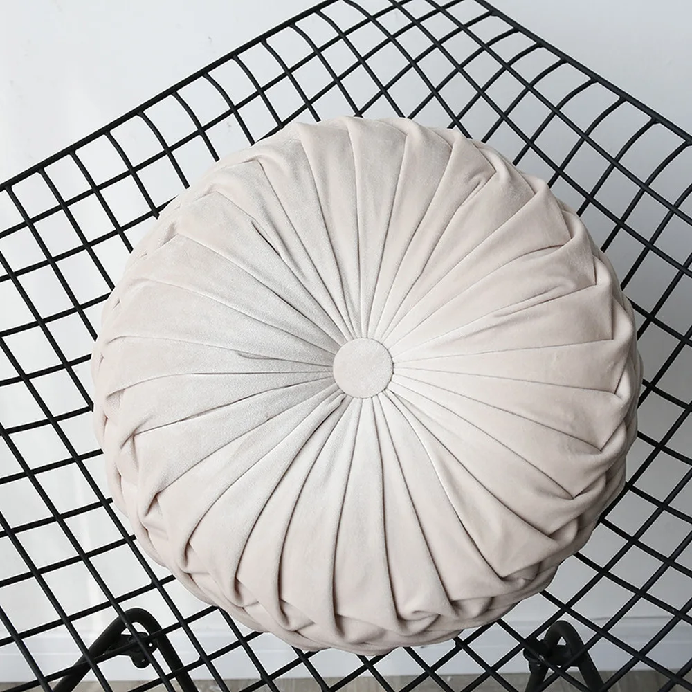 Роскошная Бархатная подушка в европейском стиле круглая диванная ручной работы