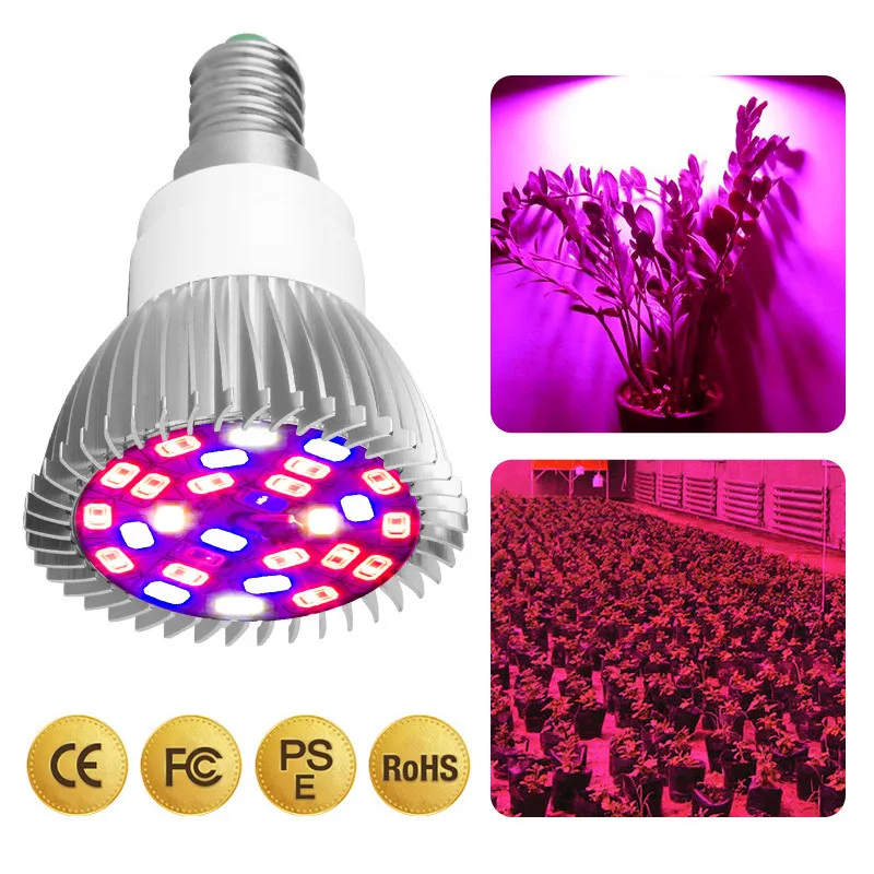 18/28/30/50/80W LED Grow Light E27 Lamp Bulb for Plant Hydroponic Full