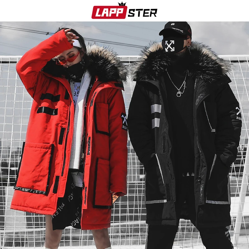 LAPPSTER Streetwear Winter Parkas Men 2020 Mens Japanese Thick Long Coat Windbreaker Hip Hop Fashion Warm Hooded Jackets Coats LAPPSTER Streetwear Winter Parkas Men 2020 Mens Japanese Thick Long Coat Windbreaker Hip Hop Fashion Warm Hooded Jackets Coats