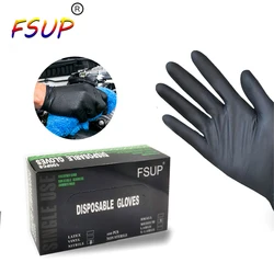 FSUP – gants de travail jetables universels en Nitrile, 100 pièces, pour cuisine, nettoyage, maison, jardin, tatouage, beauté 