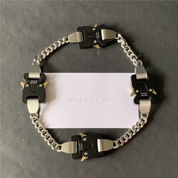 

1:1 Top Version ALYX 4 Buckle Necklaces Men Women 1017 ALYX 9SM Necklace Stainless Steel Removable dual-use
