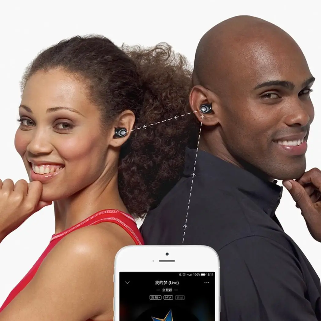 TWS Bluetooth наушники с зарядной коробкой мини невидимые наушники-вкладыши Встроенный микрофон бинауральные стерео беспроводные гарнитуры