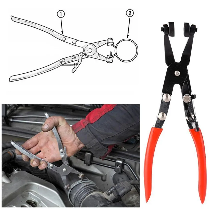 New Angled Swivel Jaw Locking Car Pipe Hose Clamp Pliers Fuel Coolant Clip 6L 