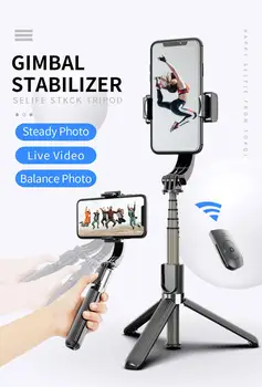 

3-Axis Flexible Handheld Gimbal Stabilizer Grip Tripod Selfie Stick Handle Remote Holder Selfie Stand For iOS Android Phone