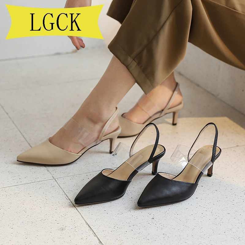 

Женские босоножки на высоком каблуке, бежевые сандалии из натуральной кожи с острым носком, Повседневная Дизайнерская обувь в римском стиле, размеры 34-39