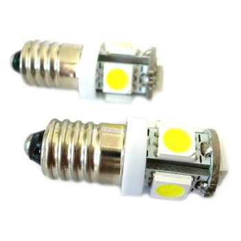 

LEDLUX RE7512 Led bulb E10 screw miniature 5 Smd DC 12V No Polarita lights White for car