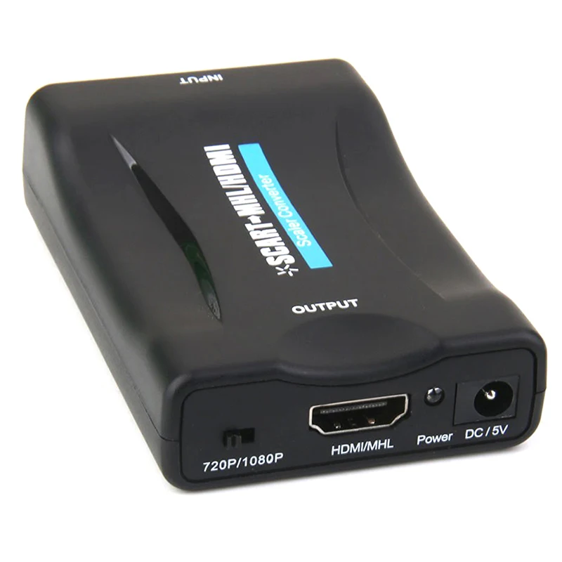 720p 1080p 60Hz HD видео конвертер скейлер коробка + USB кабель черный|Кабели HDMI| |