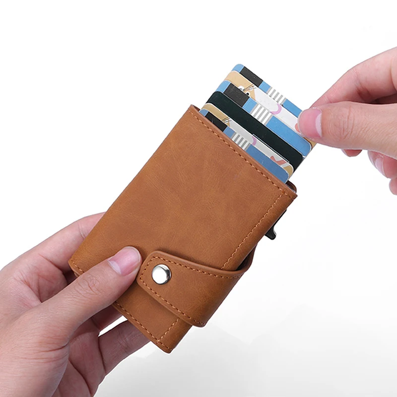 DIENQI анти rfid держатель для кредитных карт из натуральной кожи Мужской умный