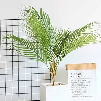 

New ordic Simulation Plant Palm Tree Green Plant Phoenix Tail Bamboo Leaf Garden Family Wedding Photo Table Decoration