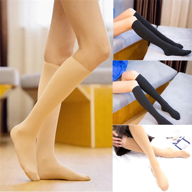 

hirigin New fashion Womens Winter Warm Stockings female Black or skin Color High Knee-length thick long Stockings ladies casual