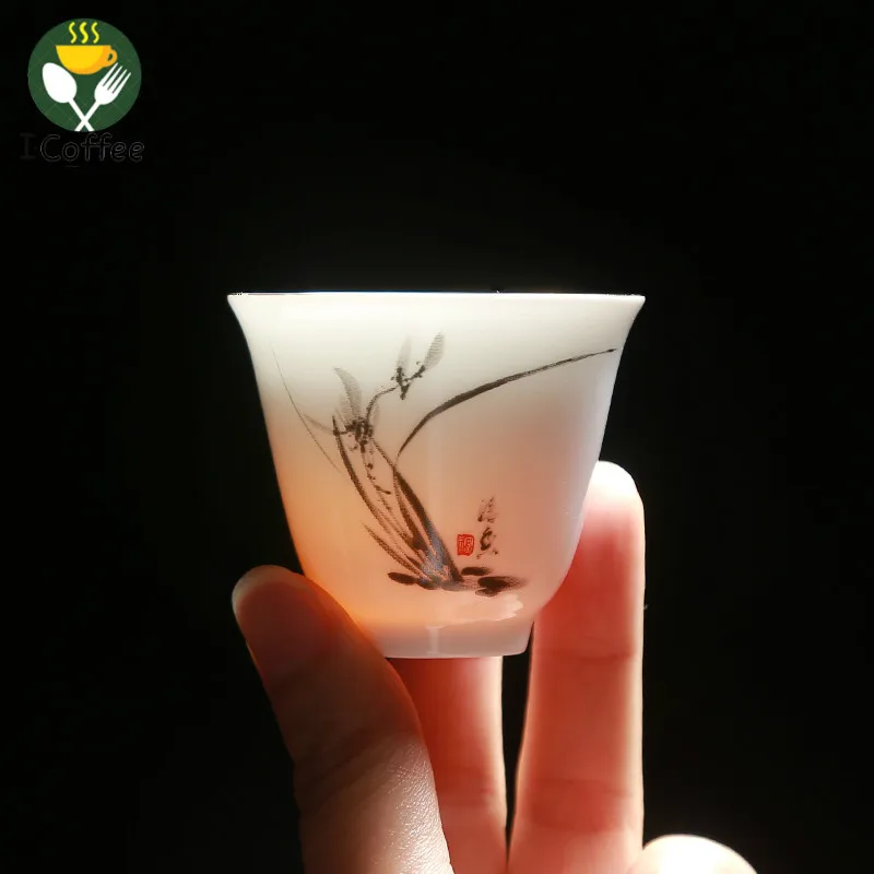 

Hand Painted Tea Cup Single Ceramic Whiteware Egg -Shell Porcelain Creative Personal Porcelain Master Tea Cup