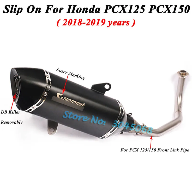 Полная система для Honda PCX 125 PCX 150- выхлопная труба мотоцикла Модифицированная Передняя труба глушителя дБ убийца слипоны