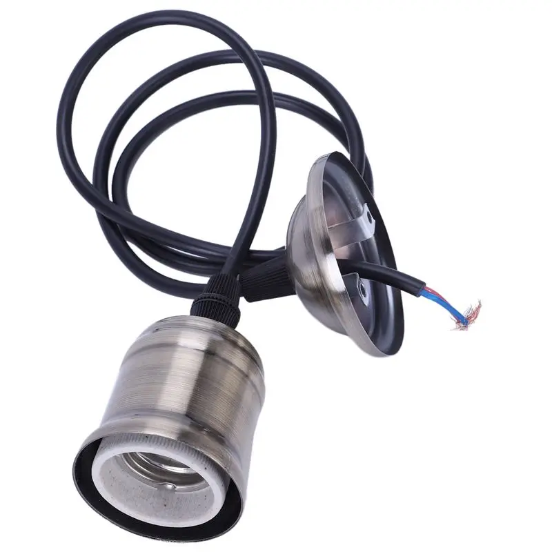 

Retro Vintage Lamp Base E27 Vintage Retro Lamp Holder Pendant Bulb Light Screw Socket Lighting Accessories Antique brass