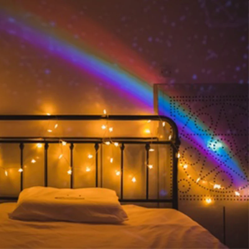 Egg-shaped 3 Modes LED Creative Colorful Rainbow Night Light Romantic Magic Rainbow Projection Lamp For Kids Bedroom Home Decor