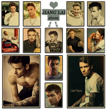 

Hot singer Liam Payne retro poster Prints Wall Painting high Quality Decor Poster Home Decoration