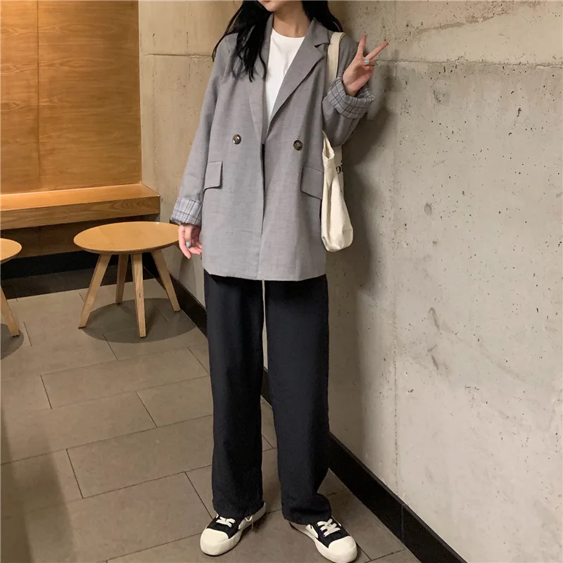 

Price Control 5 Photo Shoot New Style Korean-style Retro Mid-length Loose-Fit Casual Suit Jacket 3837 #