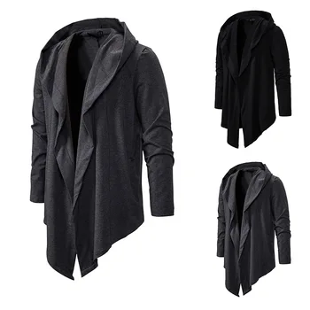 

Men's fashion Assassin's Creed Hooded dark department long irregular loose coat