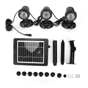 

RGB 3 LED Solar Pond Spotlight Colorful Underwater Waterproof Landscape Lamp Suitable For Using In Pond, Garden