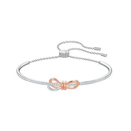 High quality SWA new women's bow, female geometric design fashionable silver bracelet