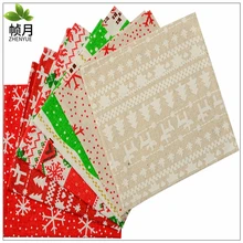 Новая льняная ткань для новогоднего Рождества DIY украшения шляпа сумка колокольчик чулок Precut Quar комплект 6 шт./партия 100X150 см