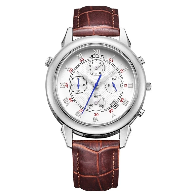 

JEDIR Fashion Casual Watch Men Leather Strap Quartz Watches Relogio Masculino Analog Waterproof Wristwatch for Male Reloj Hombre