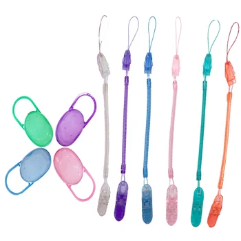 

1 Set 12 Pcs Pacifier Clips Pacifier Holders Baby Pacifier Clips Adjustable Length Multicoloured Dummy Holders for Baby (Nano Pi