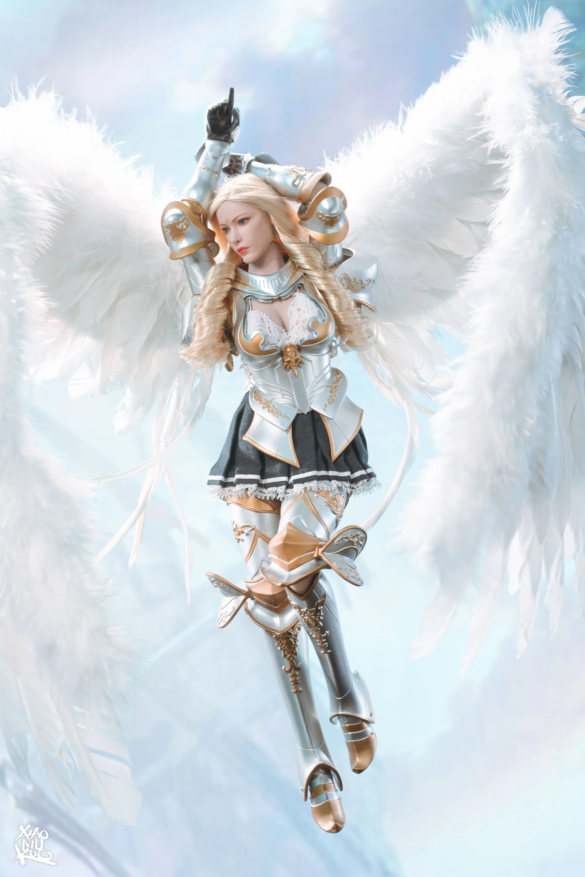 LUCIFER Бесшовные женские крылья тела рассвета Archangel Майкл 1/6 фигурка w/база