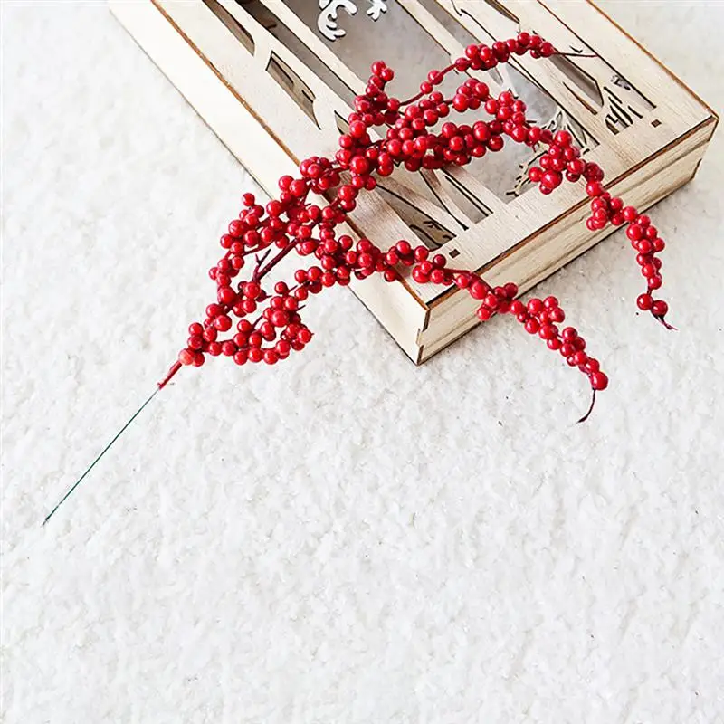 Ягоды искусственная Цветочная подделка красные ягоды Рождественские цветы новогодний декор елка искусственная ягода рождественские украшения для дома