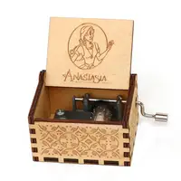 Y-Wooden Carved Musical Box Alice Annas Queen Theme Musical Box For Female friends  Decorate Music Boxes Christmas Birthday Gift 1