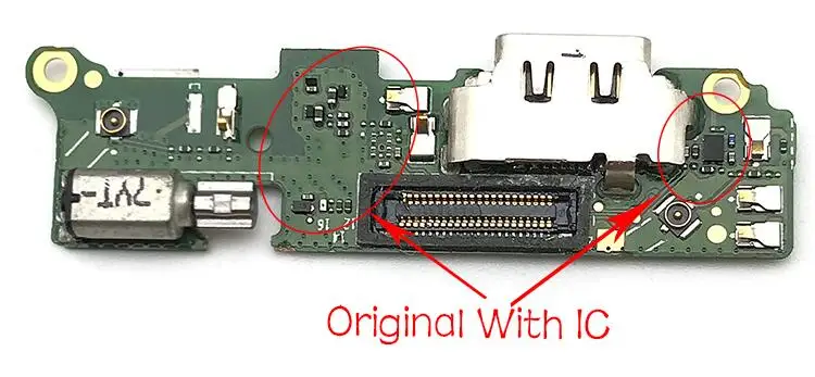 Замена для sony Xperia XA2 H3113 H4113 usb порт для зарядки Micro Dock разъем платы гибкий кабель с вибратором - Цвет: Original With IC