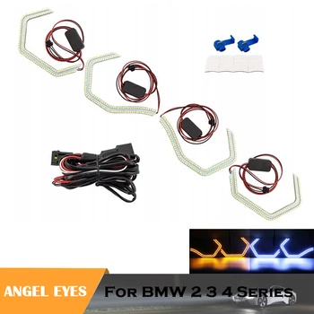

LED Crystal ICONIC M4 styling crystal angel eyes DRL headlights kits for BMW M4 F80 F81 F82 F83 F30 F31 F32 F34 M2 car lamps