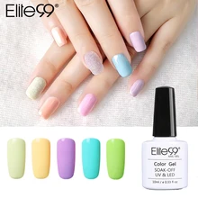 Elite99 10 мл Macaron Цветной Гель-лак для ногтей УФ-лак для ногтей карамельный цвет Гель-лак для ногтей матовое верхнее покрытие эмаль для маникюра