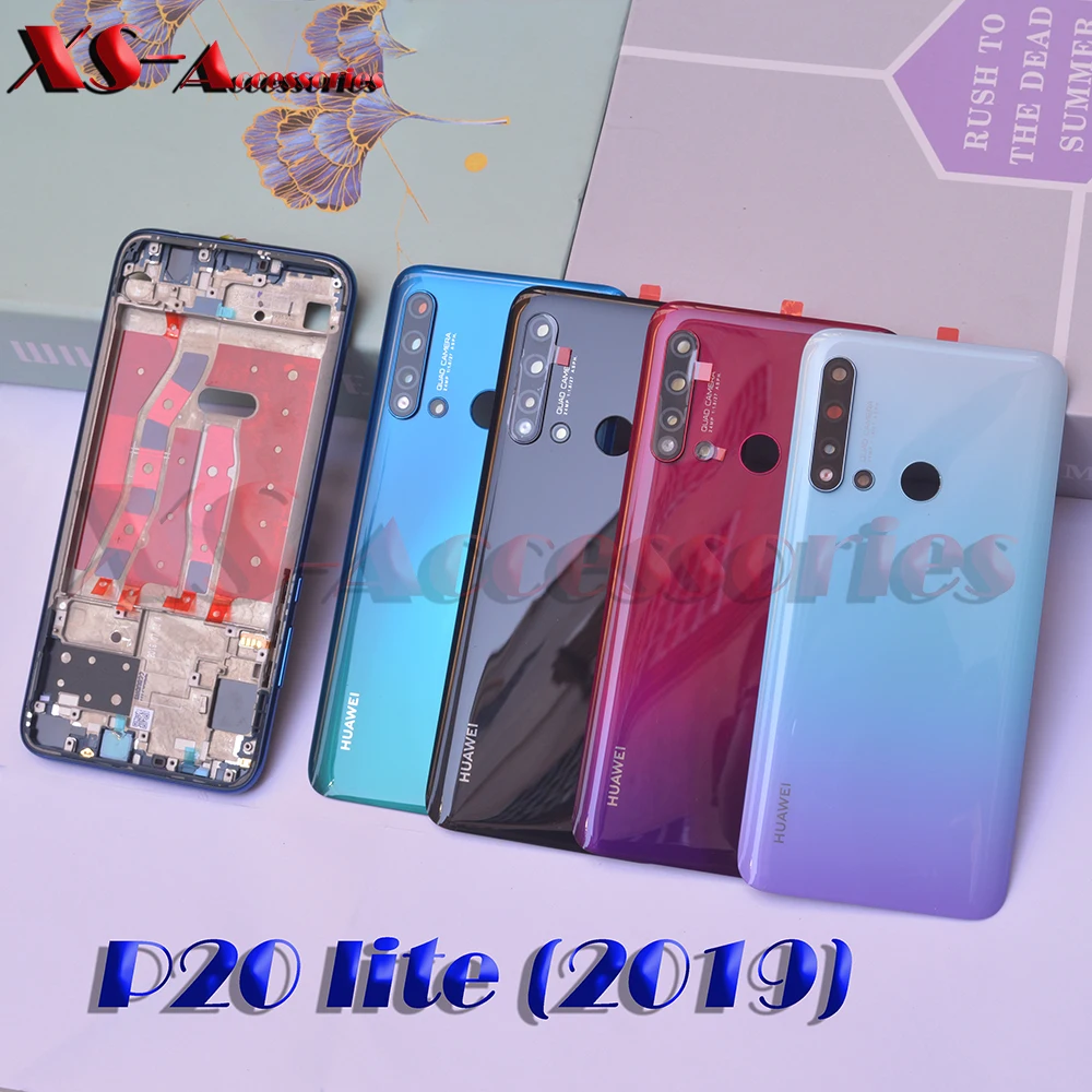 Для P20 lite Крышка батарейного отсека Корпус рамка Панель рамка Крышка Nova 5i