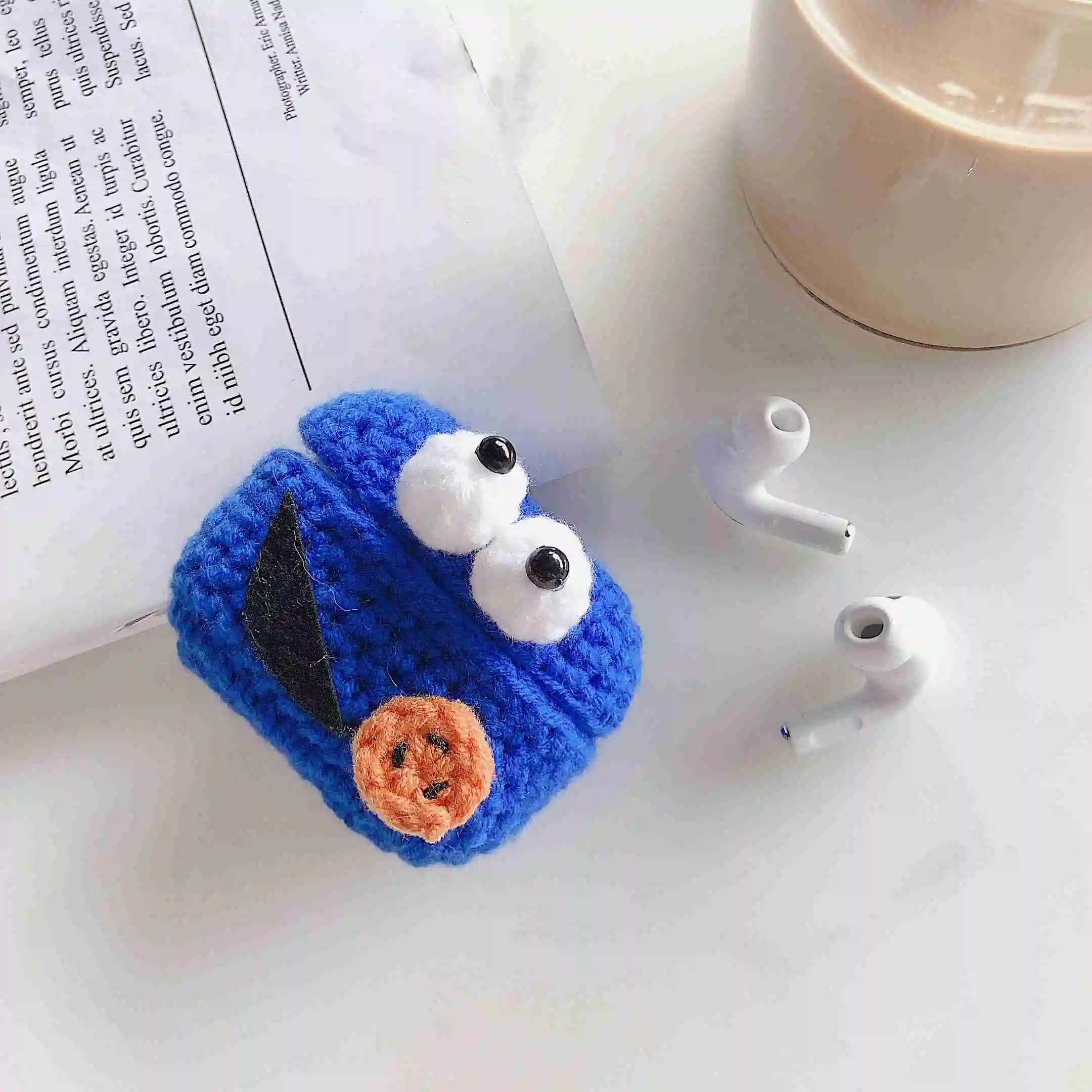 CC Вязаный чехол для Airpods Pro, чехол для наушников, чехол для наушников, чехол для Air pods Pro, чехол для Airpods Pro Funda - Цвет: CC