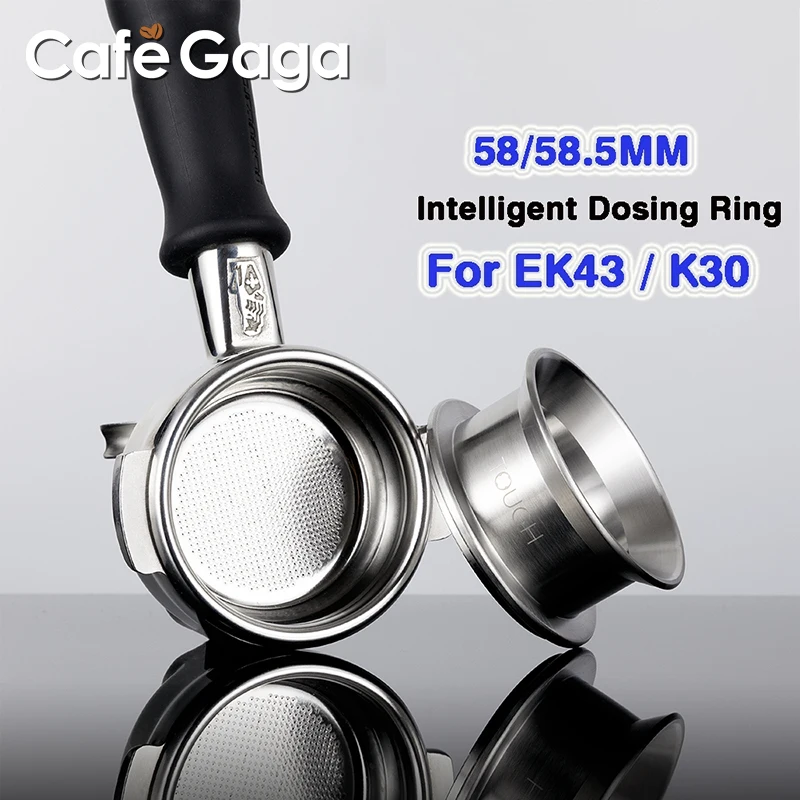 

Espresso Intelligent Dosing Ring For Brewing Bowl,Anti-Flying Powder for EK43/K30 Grinder 58/58.5mm Stainless Steel Coffee Tools