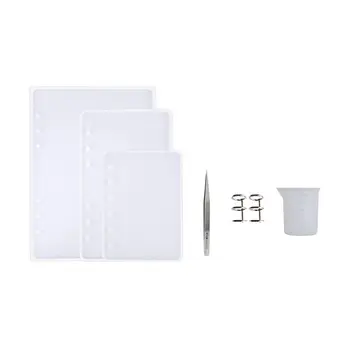

9pcs Resin Casting Molds for Notebook Cover Book Rings for epoxy Jewelry DIY