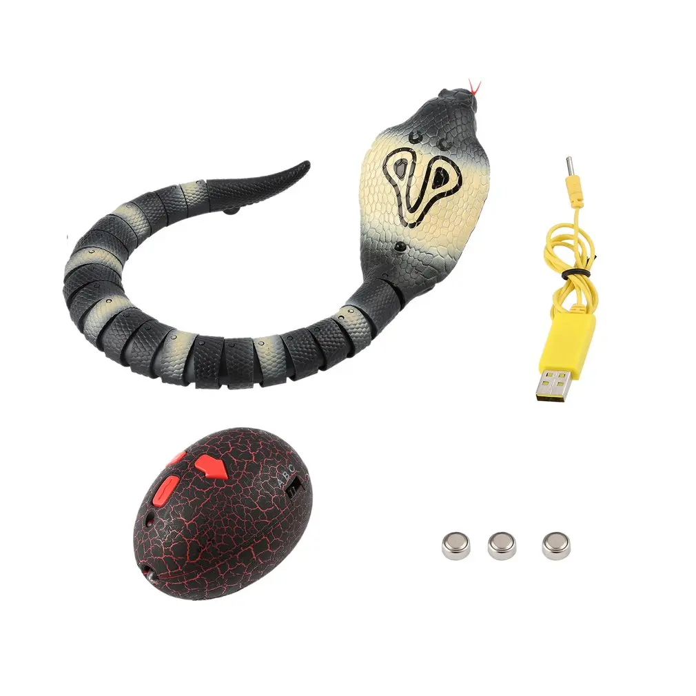 

Remote Control Snake Naja Cobra Animal Trick Terrifying Mischief Toy RC Snake Safari Garden Props Prank Gift For Kids RC Animals