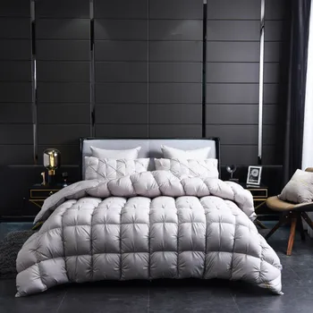 

Goose/duck Down Winter Comforter Blanket Duvet Quilt Gray White Blue Pink Yellow Color Twin Double Queen King Size Bed Blanket