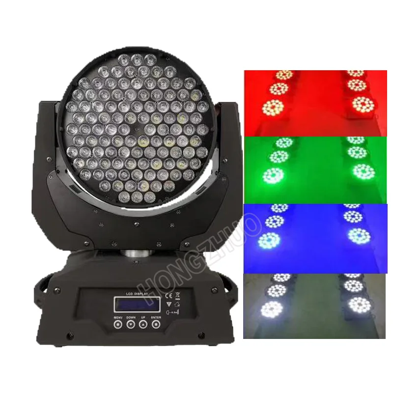 108*3W RGBW LED Moving Head Light With Flight Case Package Silent Colorful Wash Stage Lighting Effect Disco | Освещение