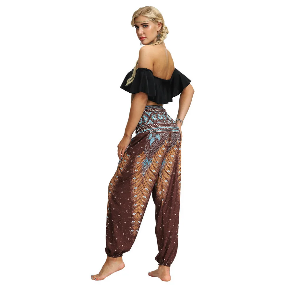 Fashion Bohemian Loose Pant Men Women Casual Hippy Trousers Baggy Aladdin Harem Pant Droppship 20 Colors Штаны для йоги Freeship