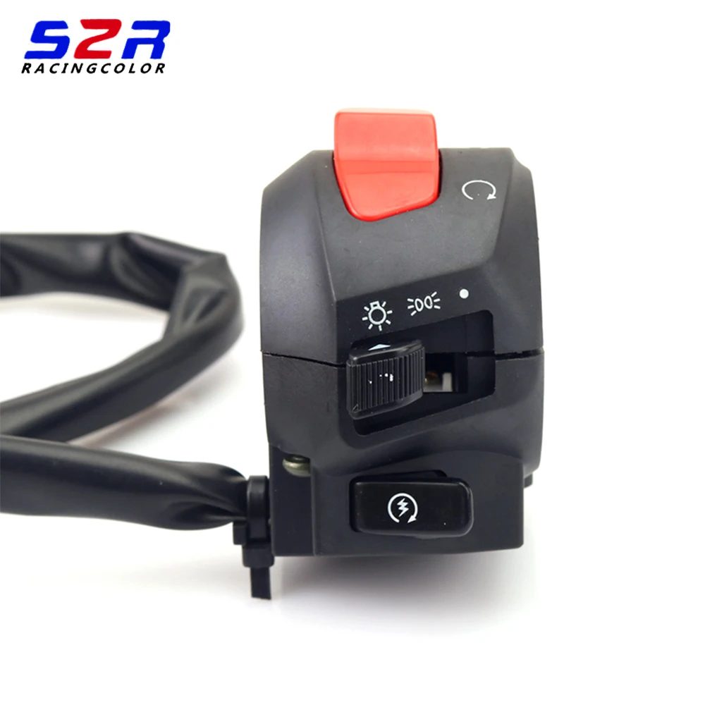 

Motorcycle 7/8" Handlebar Horn High Low Beam Turn Signal Switch Control For Yamaha FZ16 FZ-16 FZ 16