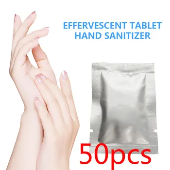

50 pcs Strong antibacterial Effervescent tablets hand wash sanitizer foam no harm# It Melts Easily In Water Fragrant Aloe Vera
